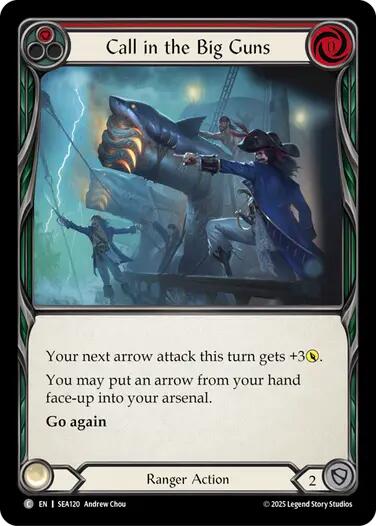 Call in the Big Guns (Red) [SEA120] (High Seas)  Rainbow Foil | Total Play