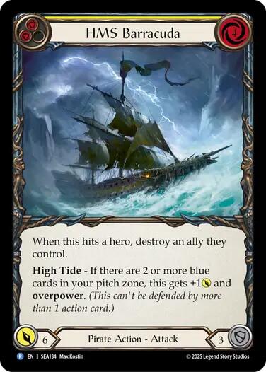 HMS Barracuda [SEA134] (High Seas)  Rainbow Foil | Total Play