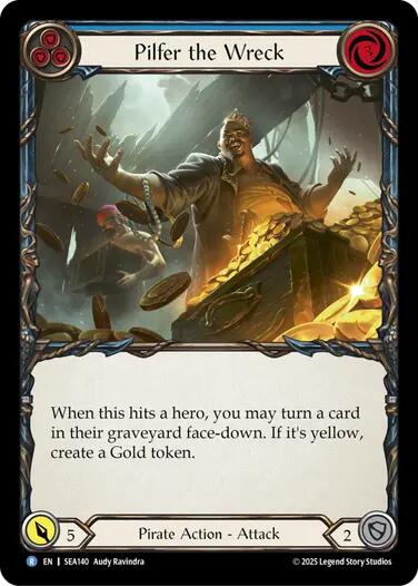 Pilfer the Wreck (Blue) [SEA140] (High Seas)  Rainbow Foil | Total Play