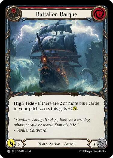 Battalion Barque (Red) [SEA152] (High Seas) | Total Play