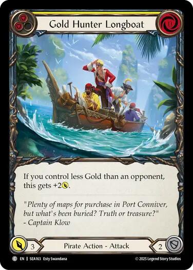 Gold Hunter Longboat [SEA163] (High Seas)  Rainbow Foil | Total Play