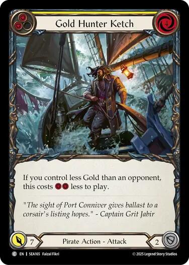 Gold Hunter Ketch [SEA165] (High Seas)  Rainbow Foil | Total Play