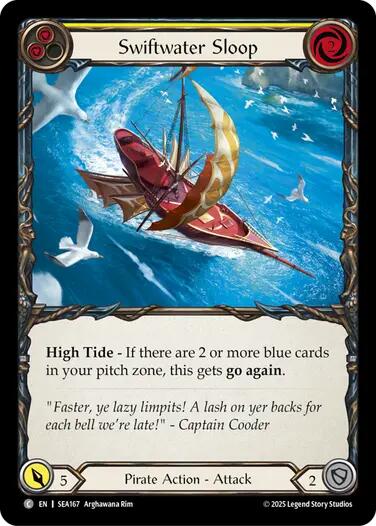 Swiftwater Sloop (Yellow) [SEA167] (High Seas)  Rainbow Foil | Total Play