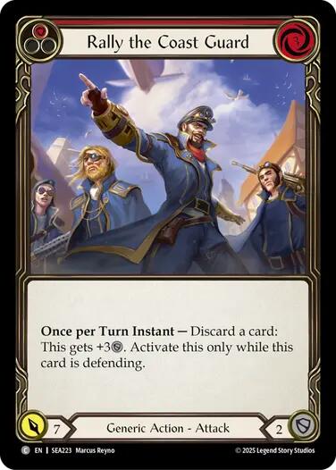 Rally the Coast Guard (Red) [SEA223] (High Seas)  Rainbow Foil | Total Play