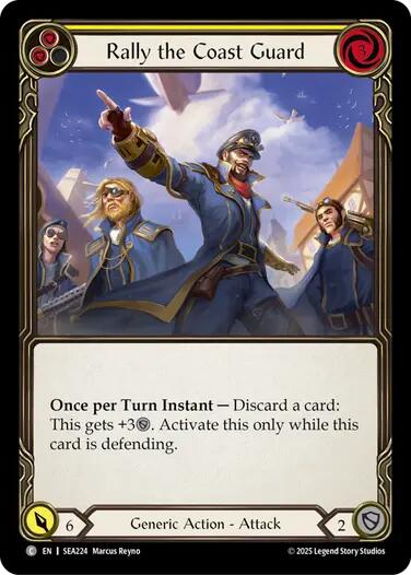 Rally the Coast Guard (Yellow) [SEA224] (High Seas)  Rainbow Foil | Total Play