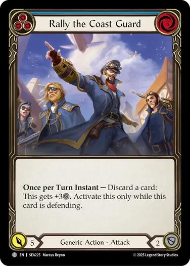 Rally the Coast Guard (Blue) [SEA225] (High Seas)  Rainbow Foil | Total Play