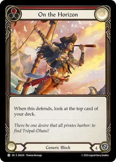 On the Horizon (Red) [SEA241] (High Seas)  Rainbow Foil | Total Play