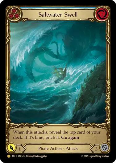 Saltwater Swell (Blue) (Treasure) [SEA143] (High Seas)  Cold Foil | Total Play