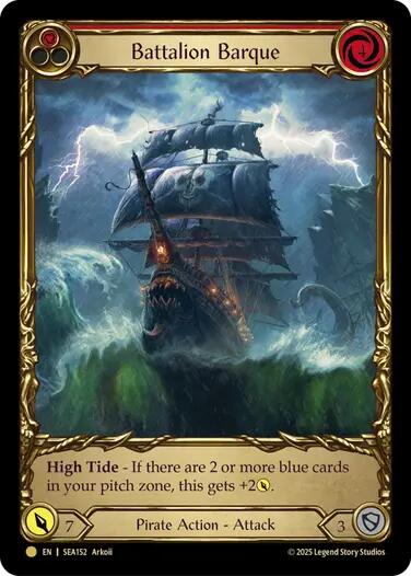 Battalion Barque (Red) (Treasure) [SEA152] (High Seas)  Cold Foil | Total Play