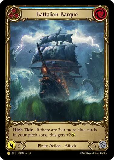 Battalion Barque (Blue) (Treasure) [SEA154] (High Seas)  Cold Foil | Total Play