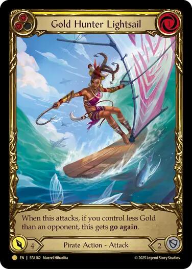 Gold Hunter Lightsail (Treasure) [SEA162] (High Seas)  Cold Foil | Total Play