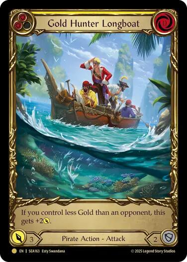 Gold Hunter Longboat (Treasure) [SEA163] (High Seas)  Cold Foil | Total Play