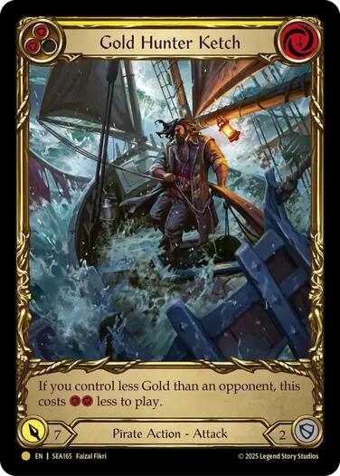 Gold Hunter Ketch (Treasure) [SEA165] (High Seas)  Cold Foil | Total Play