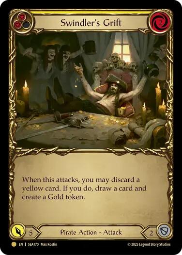 Swindler's Grift (Yellow) (Treasure) [SEA170] (High Seas)  Cold Foil | Total Play