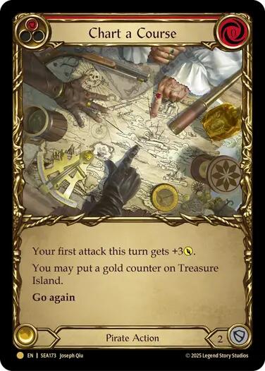 Chart a Course (Red) (Treasure) [SEA173] (High Seas)  Cold Foil | Total Play