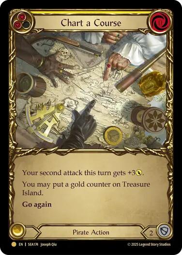 Chart a Course (Yellow) (Treasure) [SEA174] (High Seas)  Cold Foil | Total Play