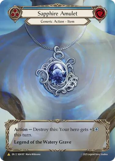 Sapphire Amulet (Treasure) [SEA197] (High Seas)  Cold Foil | Total Play