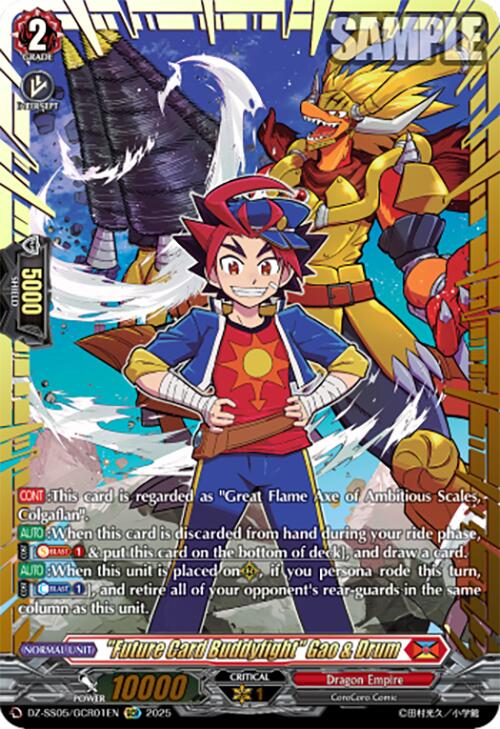 "Future Card Buddyfight" Gao & Drum (DZ-SS05/GCR01EN) [CoroCoro Start Deck Pack] | Total Play