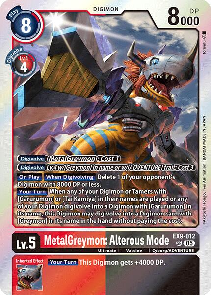 MetalGreymon: Alterous Mode [EX9-012] [Versus Monsters] | Total Play