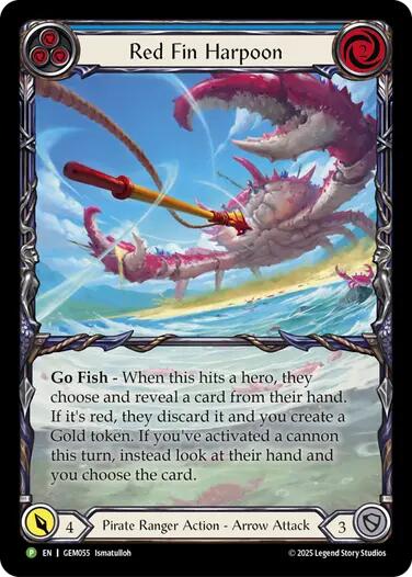 Red Fin Harpoon [GEM055] (GEM Pack 2)  Rainbow Foil | Total Play