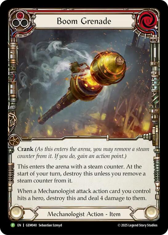 Boom Grenade (Red) [GEM040] (GEM Pack 2)  Cold Foil | Total Play