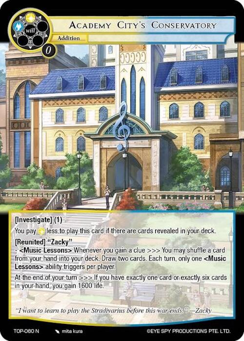 Academy City's Conservatory (TOP-060 N) [Ten Oaths of Protopaterpolis' War] | Total Play