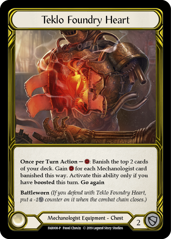 Teklo Foundry Heart [FAB008-P] (Promo)  1st Edition Cold Foil - Golden | Total Play