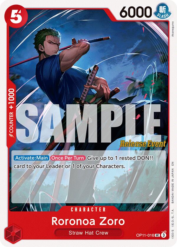Roronoa Zoro [A Fist of Divine Speed Release Event Cards] | Total Play