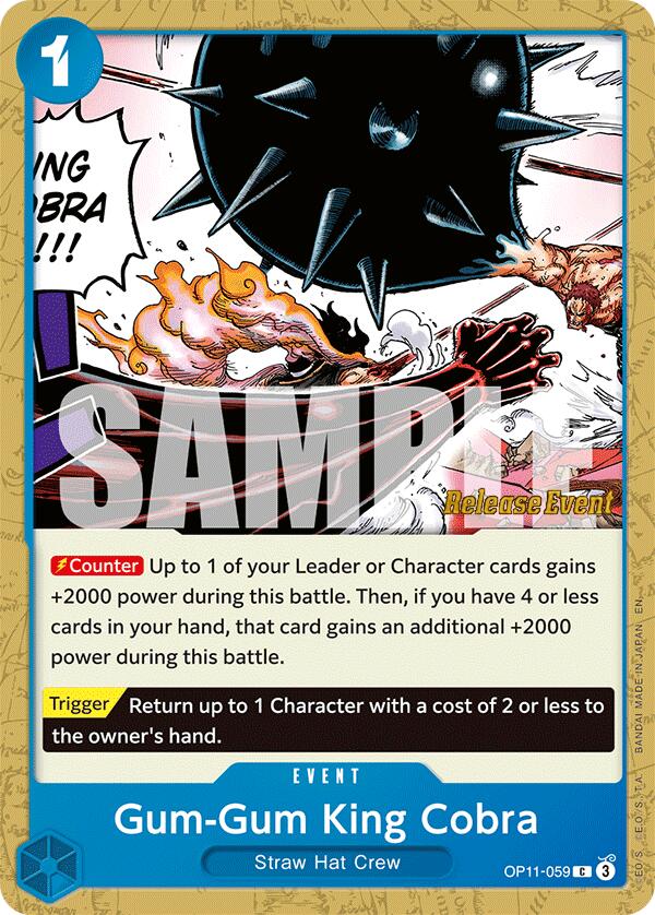 Gum-Gum King Cobra [A Fist of Divine Speed Release Event Cards] | Total Play