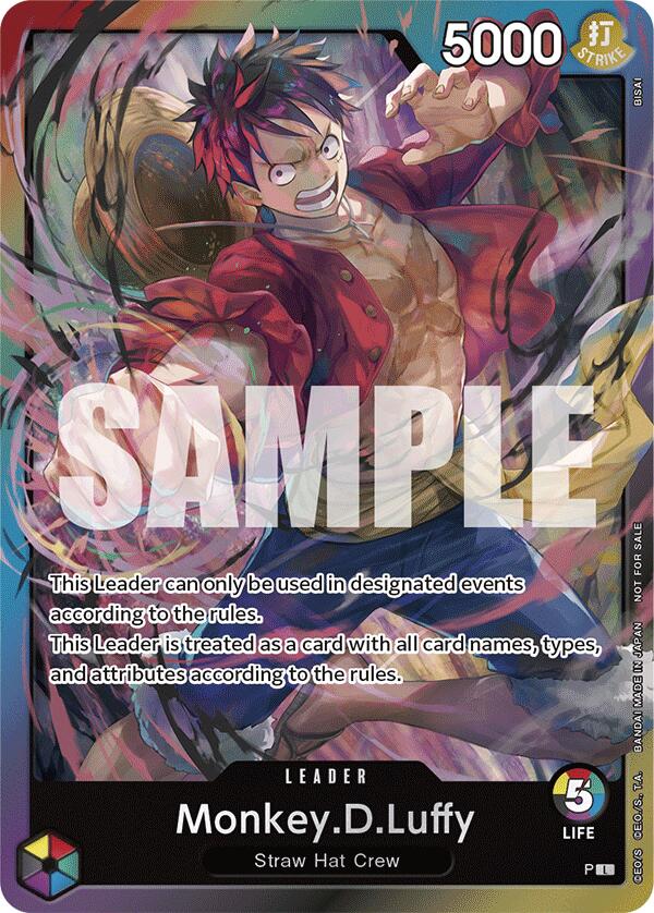 Monkey.D.Luffy (A Fist of Divine Speed Release Event Leader) [One Piece Promotion Cards] | Total Play