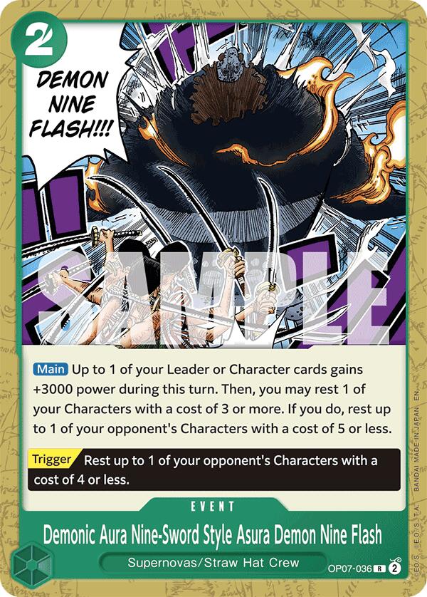 Demonic Aura Nine-Sword Style Asura Demon Nine Flash (Reprint) [Starter Deck: GREEN Jewelry Bonney] | Total Play