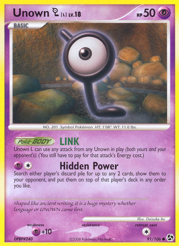 Unown L (91/106) [Diamond & Pearl: Great Encounters] | Total Play