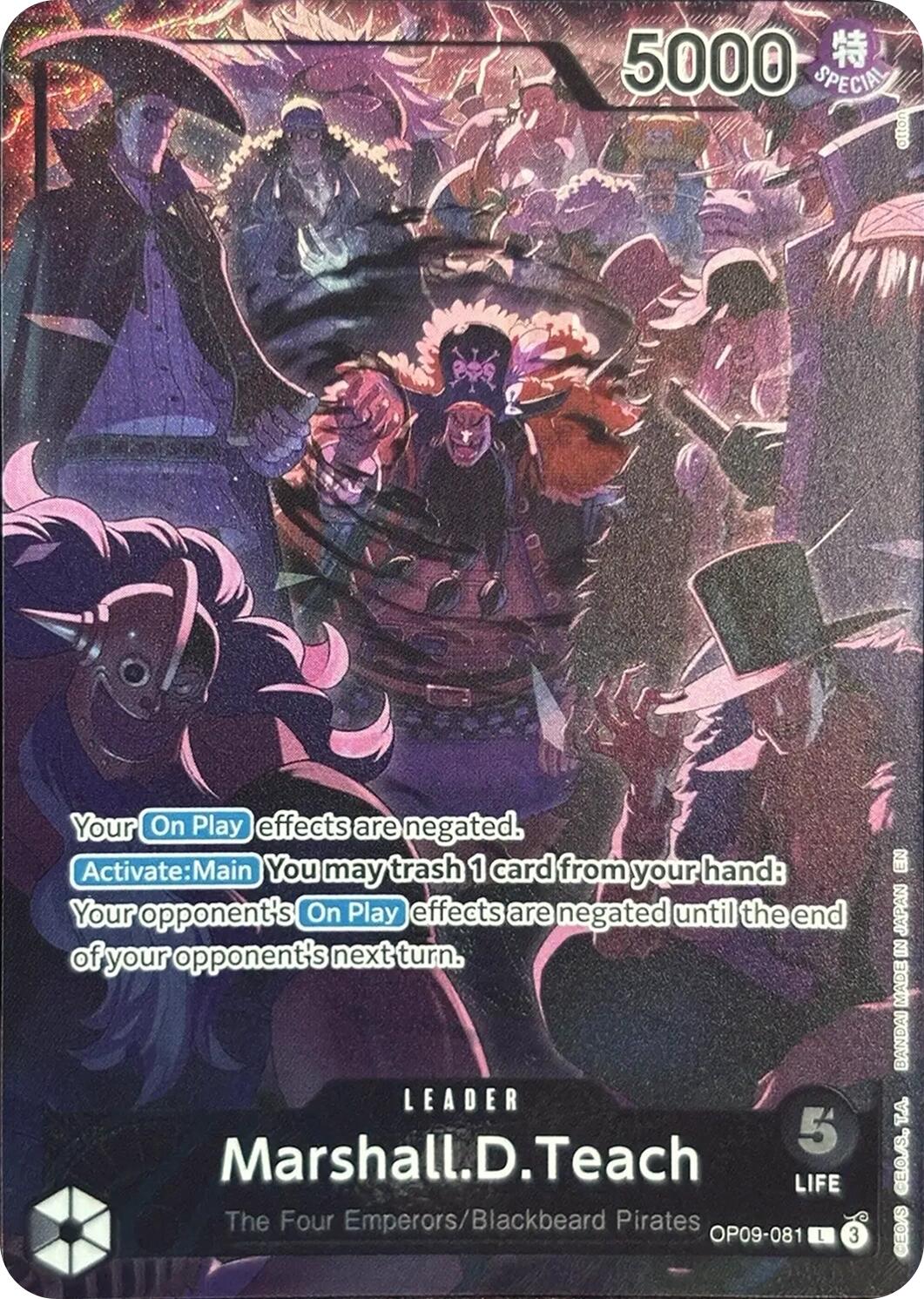 Marshall.D.Teach (English Version 2nd Anniversary Set) [One Piece Promotion Cards] | Total Play