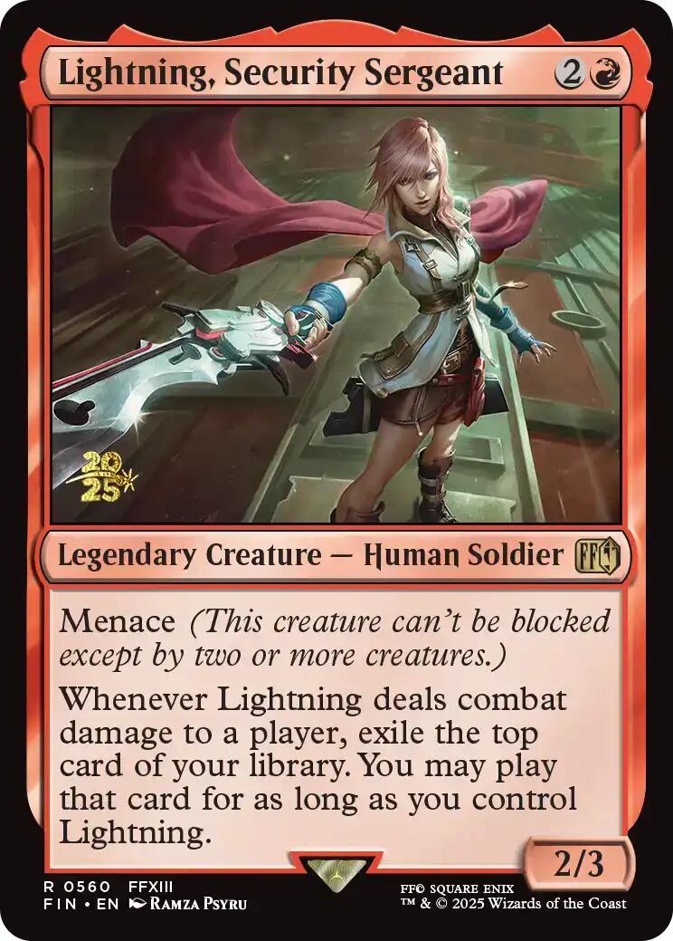 Lightning, Security Sergeant [FINAL FANTASY Prerelease Promo] | Total Play