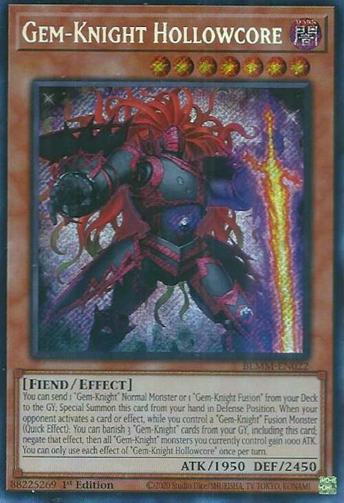 Gem-Knight Hollowcore [BLMM-EN022] Secret Rare | Total Play