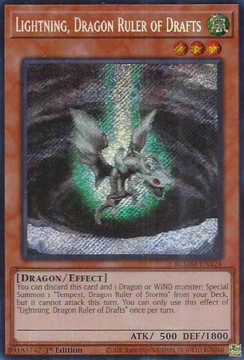 Lightning, Dragon Ruler of Drafts [BLMM-EN124] Secret Rare | Total Play
