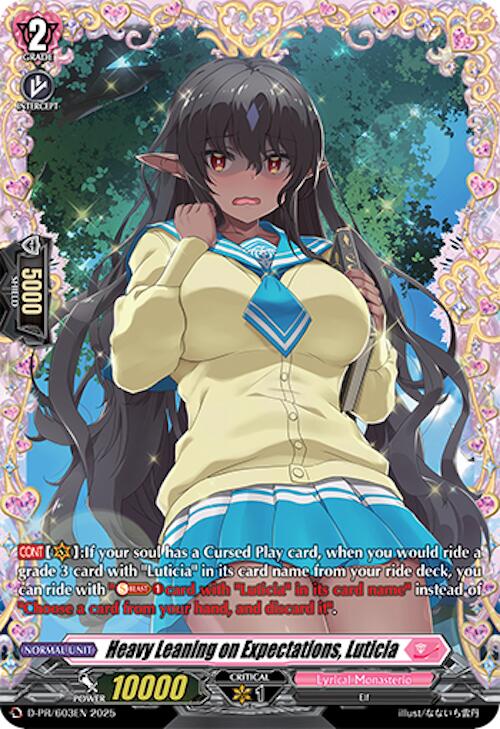 Heavy Leaning on Expectations, Luticia (D-PR/603EN) [D Promo Cards] | Total Play