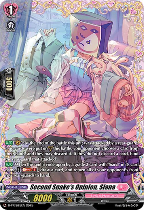 Second Snake's Opinion, Siana (D-PR/625EN) [D Promo Cards] | Total Play