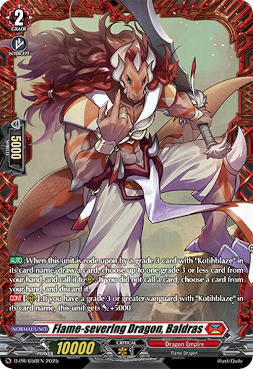 Flame-severing Dragon, Baldras (D-PR/650EN) [D Promo Cards] | Total Play