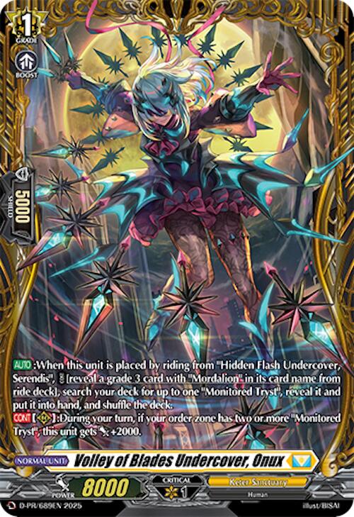 Volley of Blades Undercover, Onux (D-PR/689EN) [D Promo Cards] | Total Play