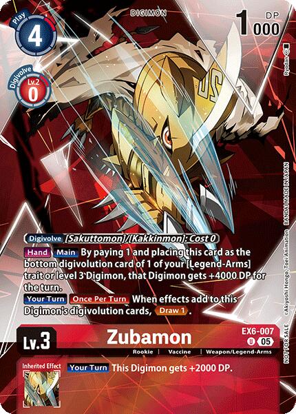 Zubamon [EX6-007] (Box Topper) [Versus Monsters] | Total Play