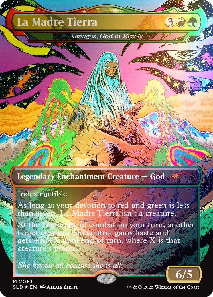 La Madre Tierra - Xenagos, God of Revels (Rainbow Foil) [Secret Lair Drop Series] | Total Play