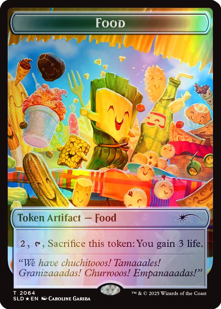 Food Token (2064) (Rainbow Foil) [Secret Lair Drop Series] | Total Play