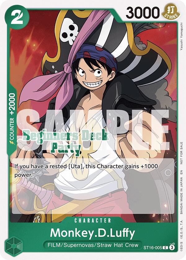 Monkey.D.Luffy (ST-23 - ST-28 Beginners Deck Party) [Participation] [One Piece Promotion Cards] | Total Play