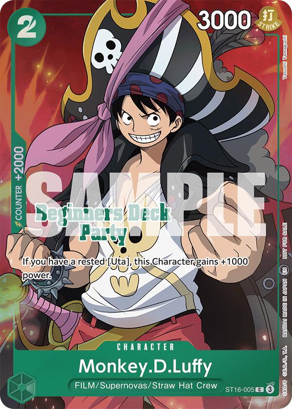 Monkey.D.Luffy (Daz.Bonez) (ST-23 - ST-28 Beginners Deck Party) [Winner] [One Piece Promotion Cards] | Total Play