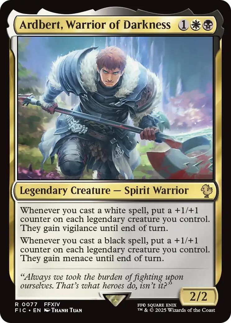 Ardbert, Warrior of Darkness (Surge Foil) [FINAL FANTASY Commander] | Total Play