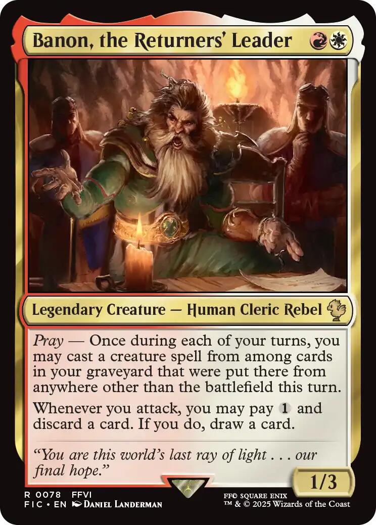 Banon, the Returners' Leader (Surge Foil) [FINAL FANTASY Commander] | Total Play