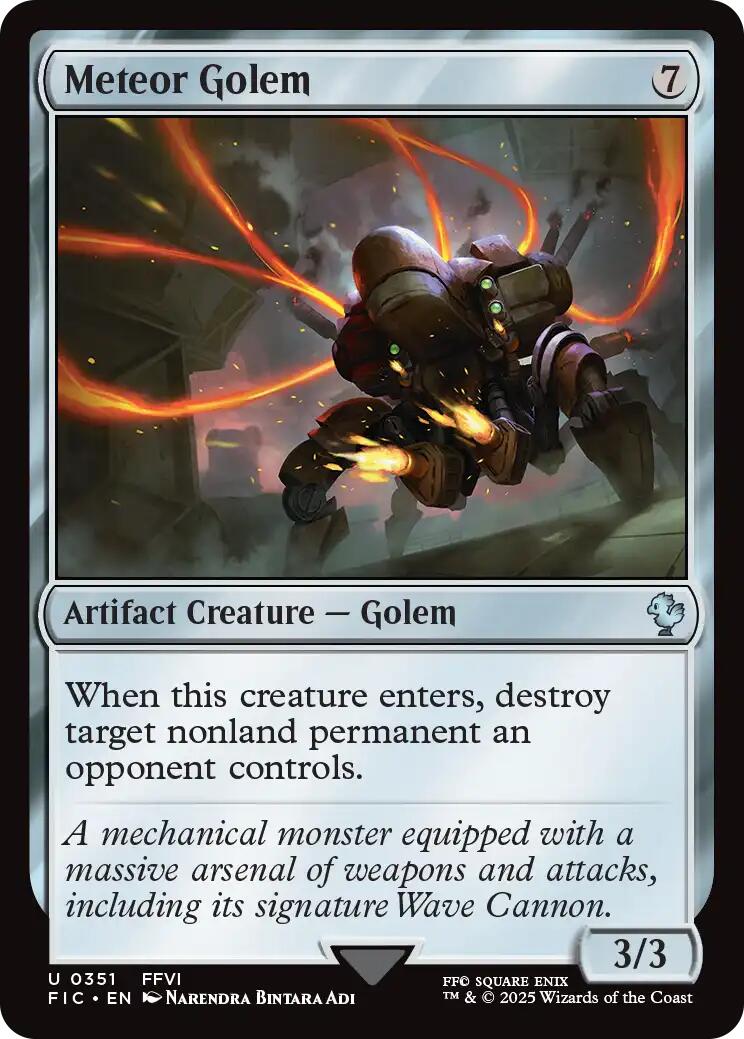 Meteor Golem (Surge Foil) [FINAL FANTASY Commander] | Total Play
