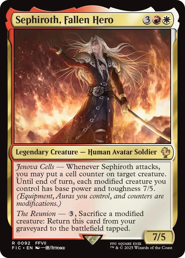Sephiroth, Fallen Hero (Surge Foil) [FINAL FANTASY Commander] | Total Play