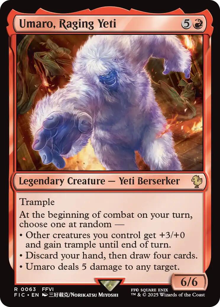 Umaro, Raging Yeti (Surge Foil) [FINAL FANTASY Commander] | Total Play